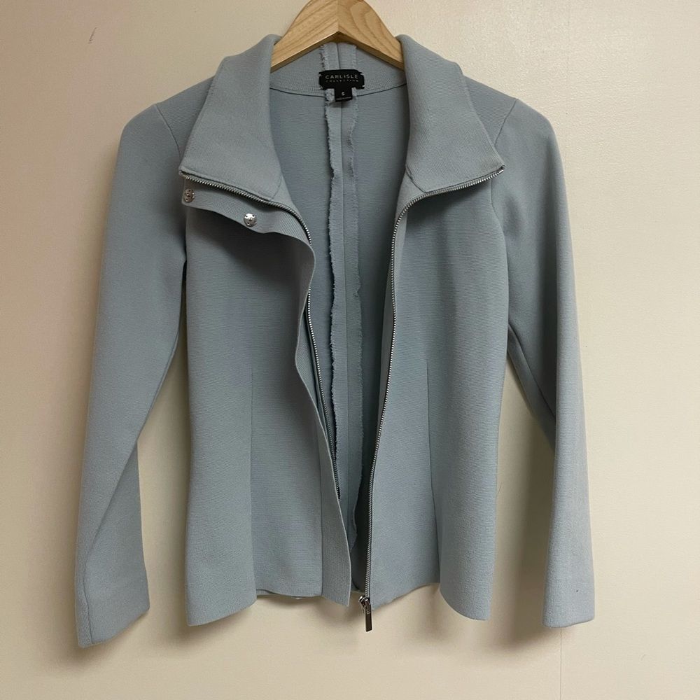 Carlisle Zip Moto Crop Blue  Jacket ♥️